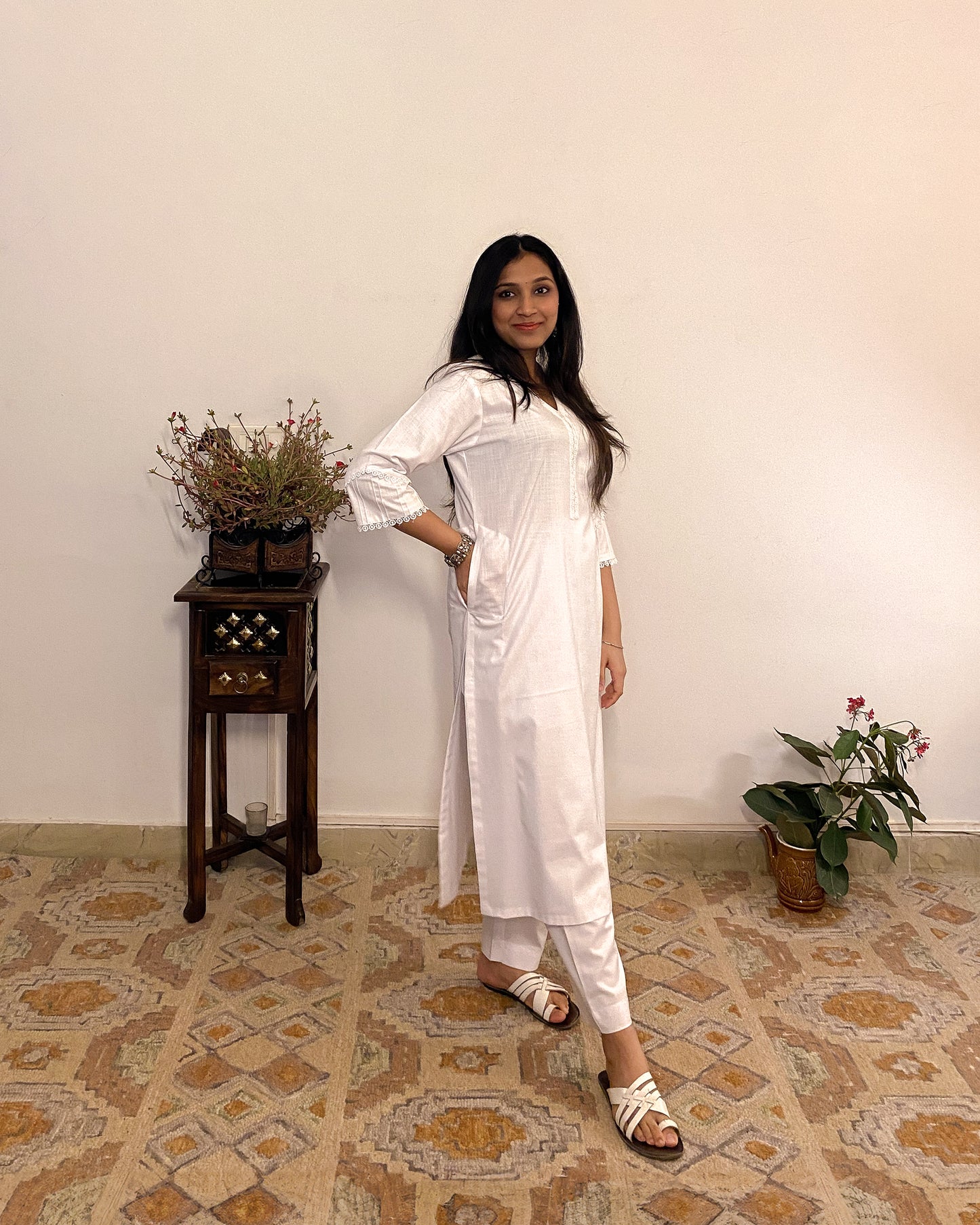 Inaya: Black A-Line Kurta