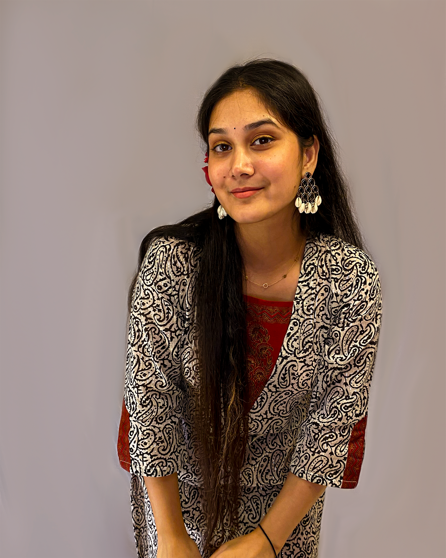 Gulabo: Black and Red A-Line Kurta