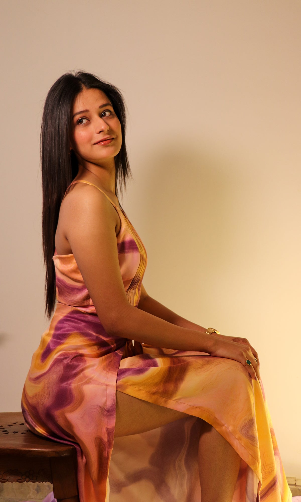 Aria: Cotton Satin Wrap-Around Jumpsuit