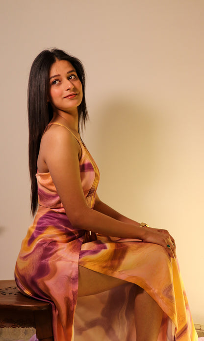 Aria: Cotton Satin Wrap-Around Jumpsuit