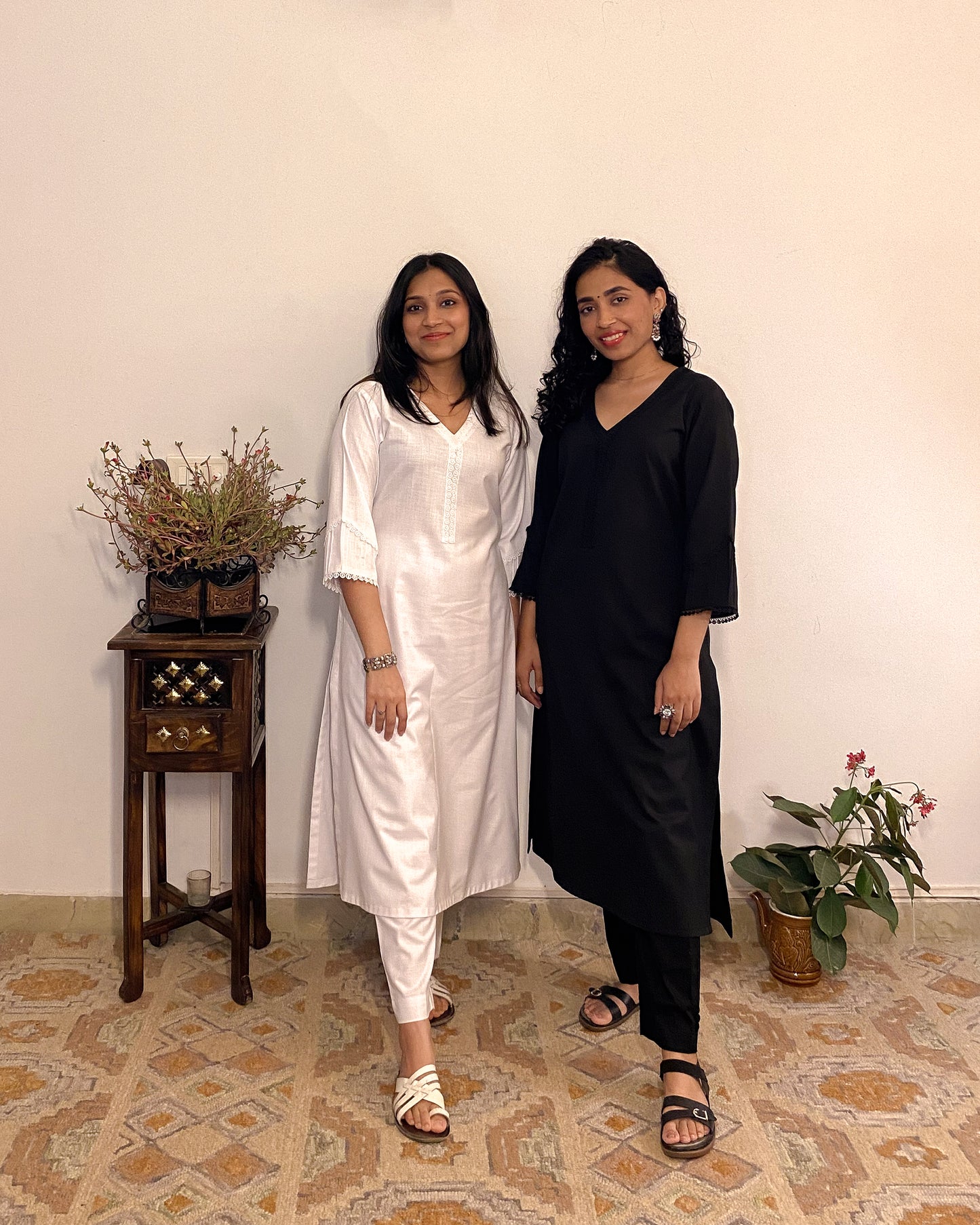Inaya: Black A-Line Kurta