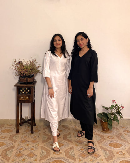 Inaya: Black A-Line Kurta