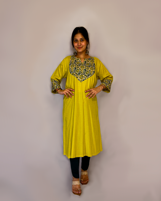 Maya: Green A-Line Kurta